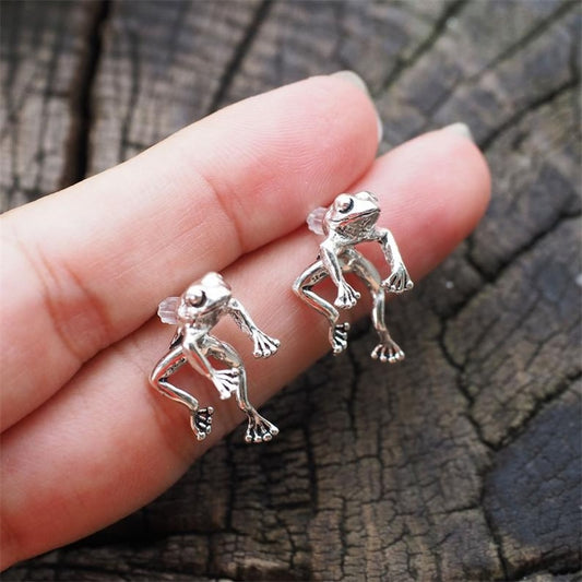 Cute Frog Earrings For Women Girls Animal Gothic Stud Earrings Piercing Female Korean Jewelry Brincos - Charlie Dolly