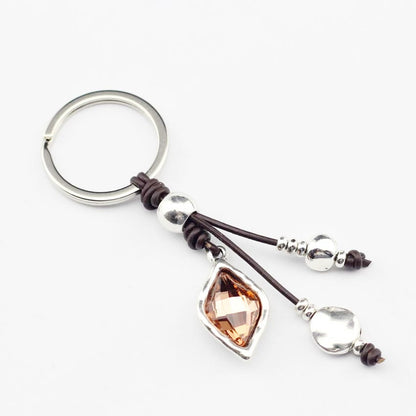 Anslow Fashion Jewelry  Wrap Crystal Custom Keychain For Female Women Key Chains Ring Girl Friendship Gift LOW0018KY
