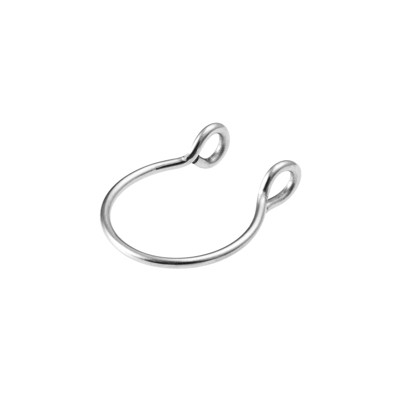 1-5pcs New Fake Nose Piercing Fake Nose Ring Hoop Septum Rings Surgical Steel Colorful Fake Piercing Nose Piercings Jewelry 20G - Charlie Dolly