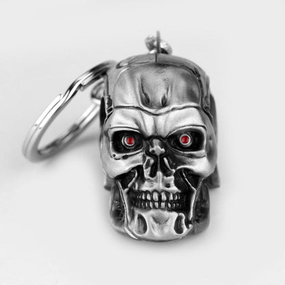 Vintage Charm Terminator Skull Head Keychain Men Women Fashion Pendant keyring Jewelry Car Key Accessories