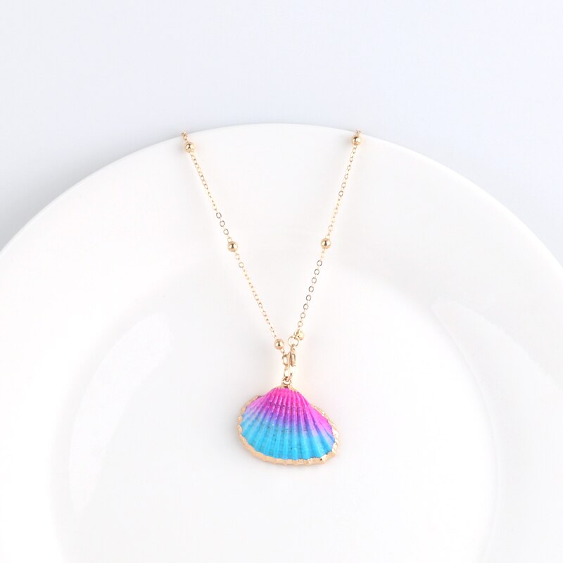 Pendant Necklaces Jewelry Accessories Shell Conch Colourful Summer Beach Mothers Day Gift Couple DIY Lovers Collares Para Mujer - Charlie Dolly