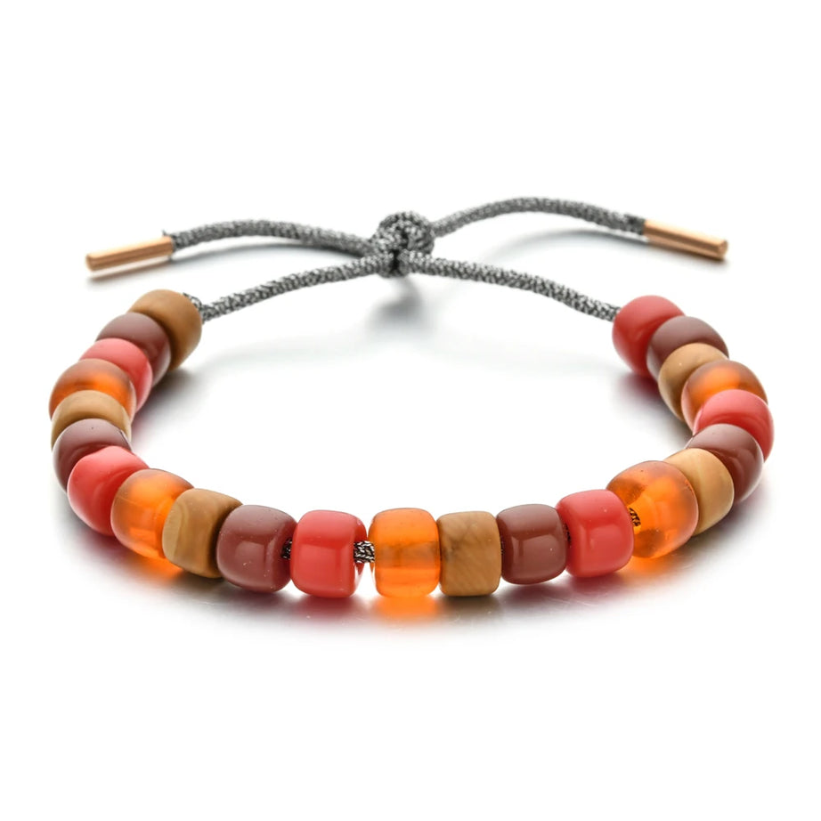Vintage Boho Handmade Pull Tie on Rope Bracelet DIY Natural Stones Crystal Charm Beads Stone Trendy Bracelet Lucky Jewelry - Charlie Dolly