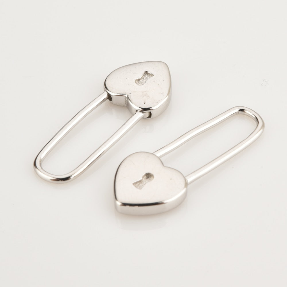 ANDYWEN 100% 925 ayar gümüş altın kalp soyunma kare çemberler daire Piercing Pendiente lüks kadın moda takı 2020 - Charlie Dolly