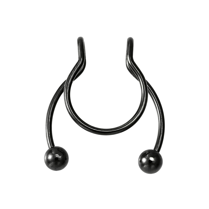 1-5pcs New Fake Nose Piercing Fake Nose Ring Hoop Septum Rings Surgical Steel Colorful Fake Piercing Nose Piercings Jewelry 20G - Charlie Dolly