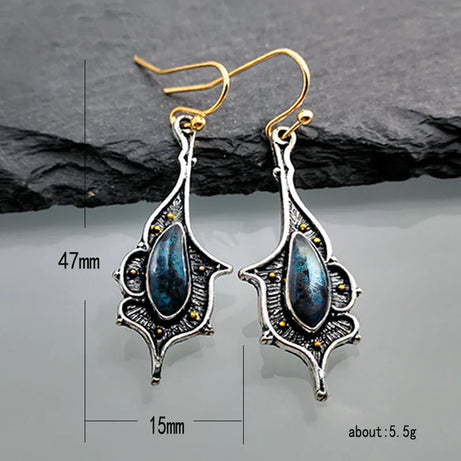 Green Enamel Coconut Leaf Pearl Drop Earrings Jewelry