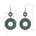 Exknl Fashion Vintage Drop Earrings For Women Alloy Crystal Ethnic Beads Boho Flower Earrings Colorful Dangle Earrings Jewelry - Charlie Dolly