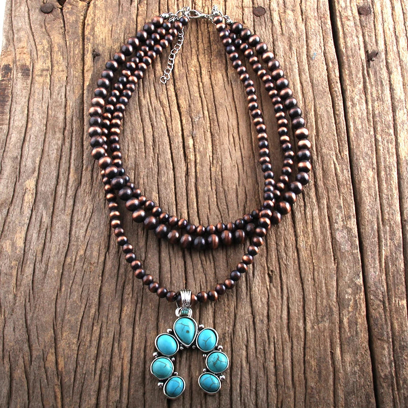 Grey CCB Moon Stone Layered Necklace Jewelry