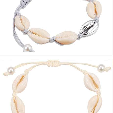 Handmade Cowrie Shell and Conch Boho Bracelet