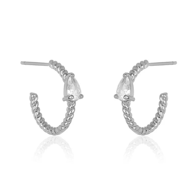 CRMYA Unique gold-plated CZ Stud Earrings For Women Cubic Zirconia Pendientes Boho Luxury Fashion Jewelry