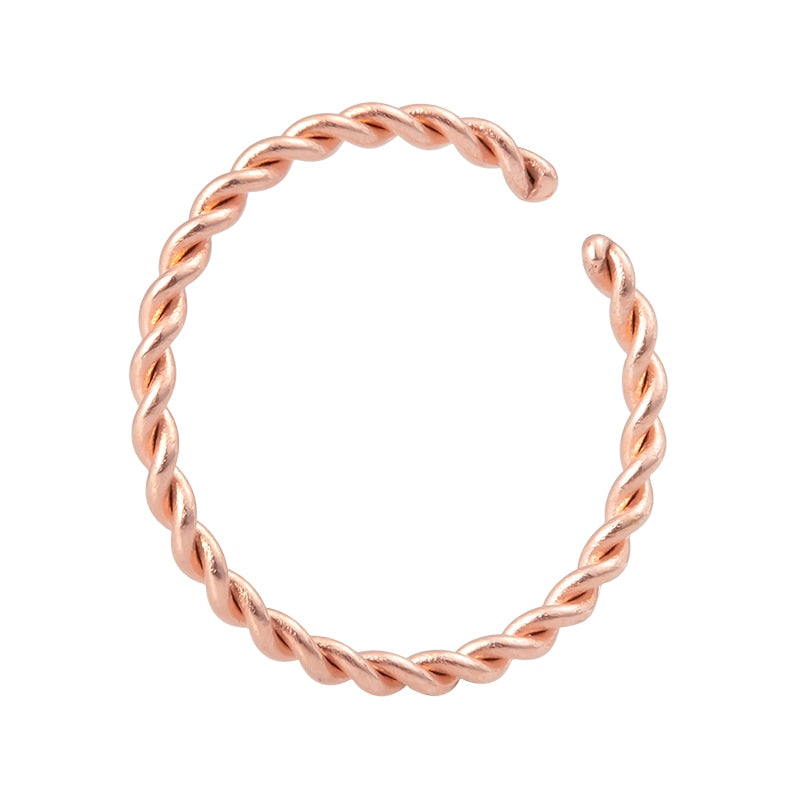 1pc Copper Nose Rings Hoop Septum V-Shap Ear Stud Tragus Cartilage Earring Helix Eyebrow Lip Piercing Nariz Body Jewelry 18G - Charlie Dolly