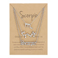 3Pcs/set 12 Zodiac Sign Necklace For Women 12 Constellation Pendant Chain Choker Birthday Jewelry With Cardboard Card - Charlie Dolly