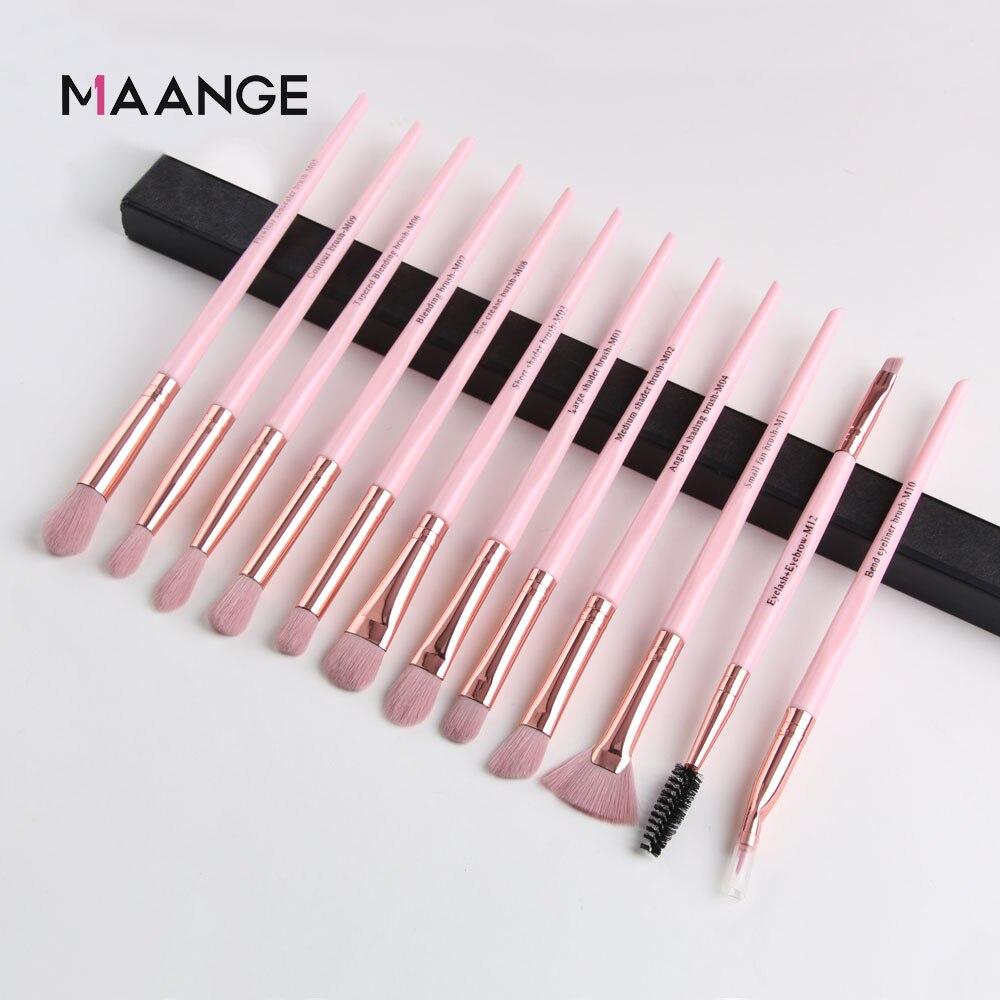 MAANGE Makeup Brushes Pro Pink Brush Set Powder EyeShadow Blending Eyeliner Eyelash Eyebrow Make up Beauty Cosmestic Brushes - Charlie Dolly