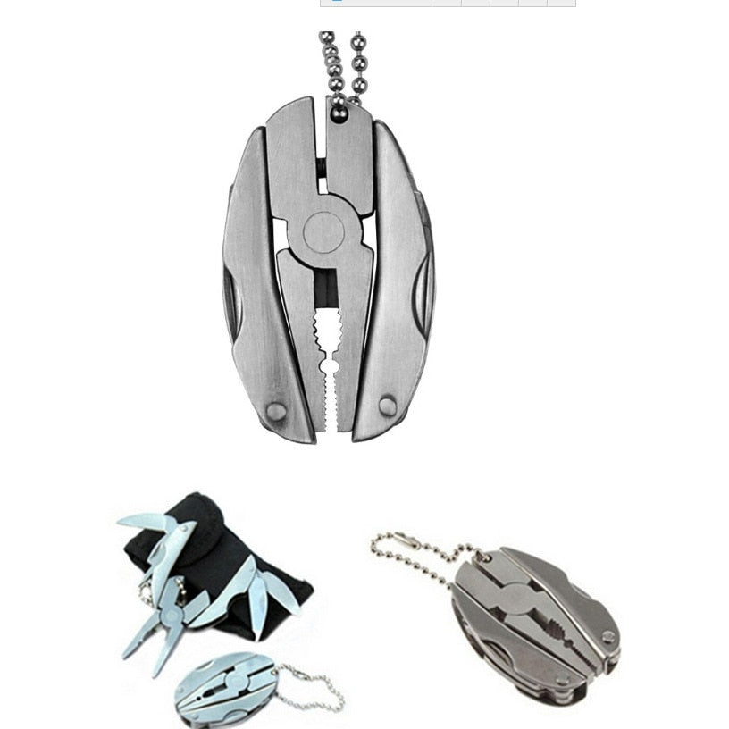 Portable Multifunction Folding Plier,Stainless Steel Foldaway Knife Keychain Screwdriver,Camping Survival EDC Tools Travel Kits - Charlie Dolly