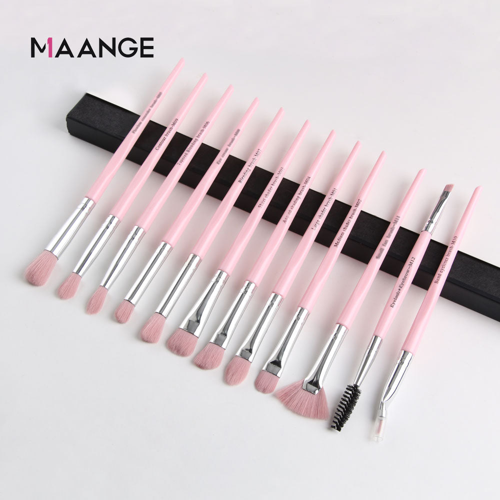MAANGE Makeup Brushes Pro Pink Brush Set Powder EyeShadow Blending Eyeliner Eyelash Eyebrow Make up Beauty Cosmestic Brushes - Charlie Dolly