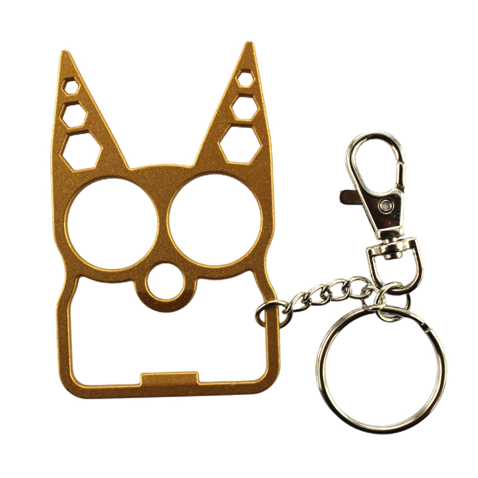 Cartoon Cat Face Shape Finger Tiger Opener Screwdriver Key Chain Multifunctional Keyring Purse Handbag Ornament rabbit ear cat - Charlie Dolly