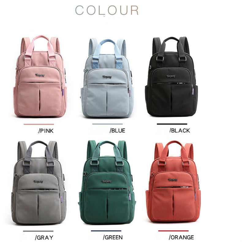 Girls Laptop Backpacks Pink Men USB Charging Bagpack Women Travel Backpack School bags Bag For boys Teenage mochila escolar 2023 - Charlie Dolly