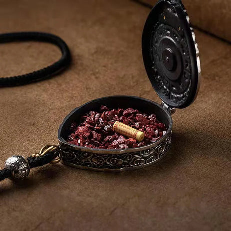 HX فضي اللون Jiugong Bagua العلامة التجارية Gawu صندوق خمر كبار بوذا قلادة مجوهرات نسائية اكسسوارات