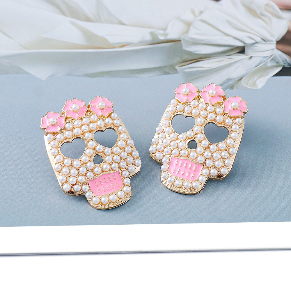 JUJIA Trendy Ethnic Love Heart Shape Evil Eye Drop Earrings For Women Vintage Statement Crystal Dangle Earring Jewelry Gift - Charlie Dolly