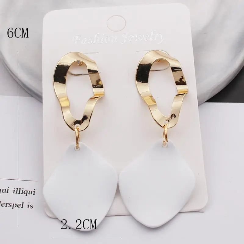 Red Earrings for Women Vintage Big Statement Long Dangle Earrings Wedding Bridal Boho Trendy Earrings Fashion Jewelry 2019