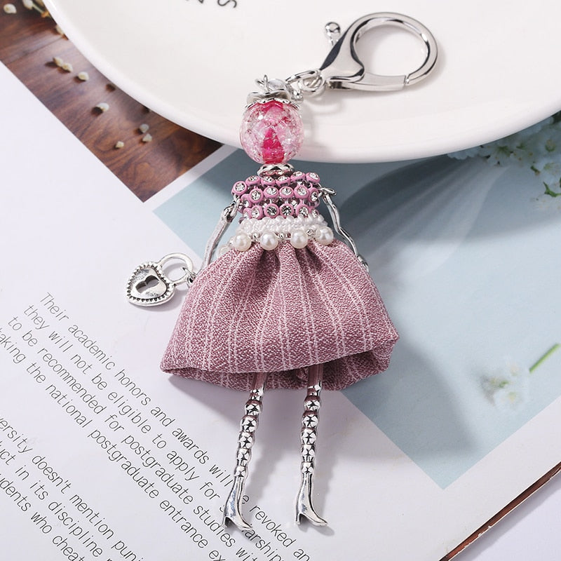 YLWHJJ brand Doll Handmade Cute charm keychain for Women Car Pendant Girls fashion Jewelry Bag key chains Accessories key ring - Charlie Dolly