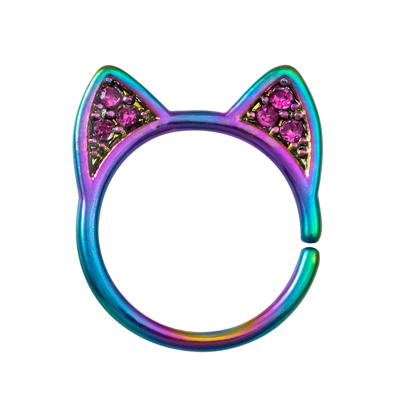 1pc Copper Nose Rings Hoop Septum V-Shap Ear Stud Tragus Cartilage Earring Helix Eyebrow Lip Piercing Nariz Body Jewelry 18G - Charlie Dolly