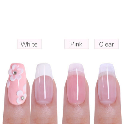 BORN PRETTY 100ml Acrylic Nail Powder Clear Pink White Professional Carving Crystal Polymer for Nail Tips Extenstion Nails Set