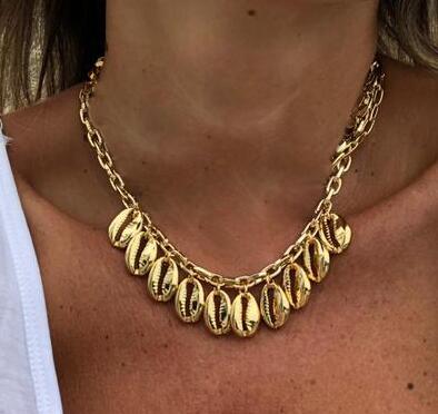 punk Exquisite beach bohemian boho red coral puka shell heart natural stone bead necklace women jewelry bijoux collar wholesale - Charlie Dolly