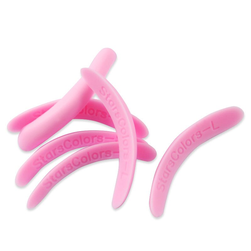 3pairs Pink Eyelash Perm Silicone Pad Recycling Lashes Rods Shield lifting 3D Eyelash Curler Makeup Accessories Applicator Tool - Charlie Dolly
