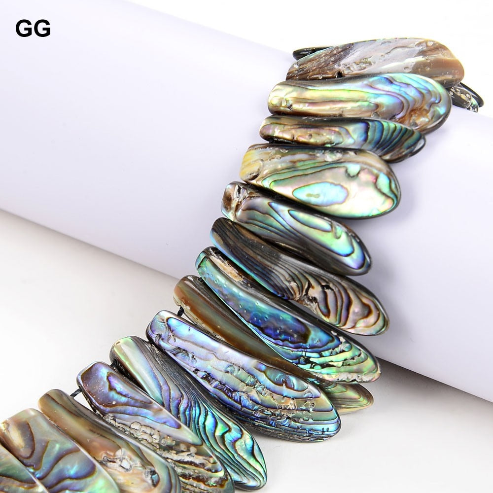GuaiGuai Jewelry 19'' Handmade Natural Green Paua Abalone Shell Sea Shell Necklace For Women - Charlie Dolly