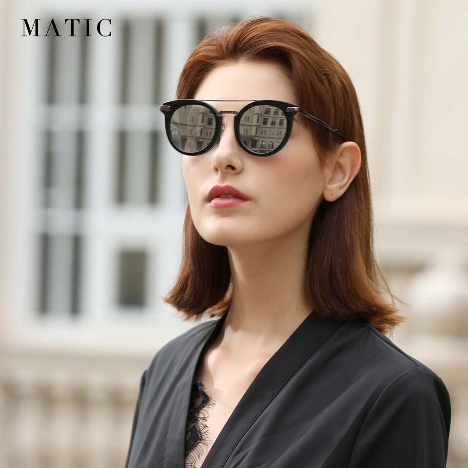 MATIC Ladies Retro Pilot Aviation Sunglasses For Womens Quality Pink Mirrored Sun Glasses Eyewear Luxury Brand Zonnebril Dames - Charlie Dolly