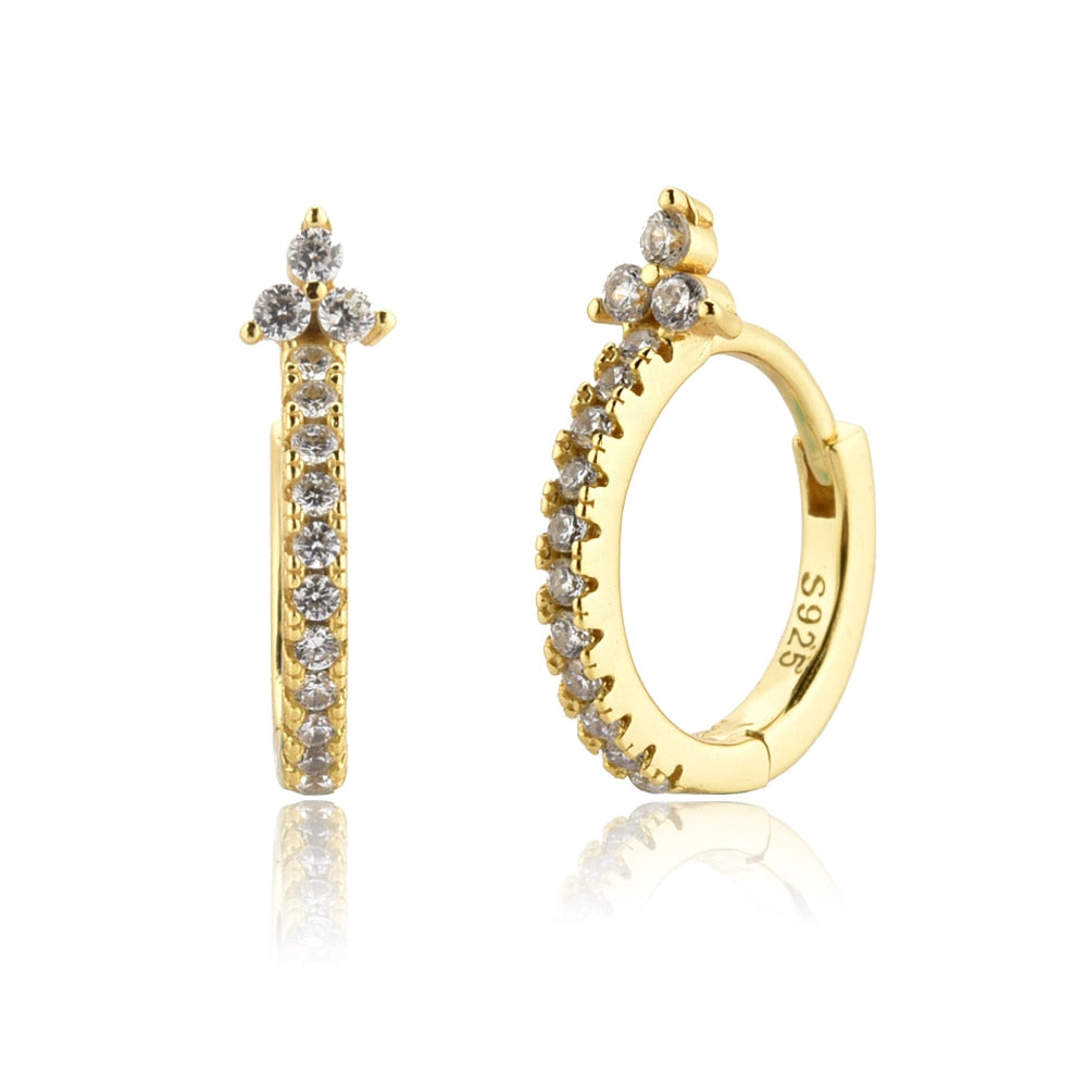 ANDYWEN 925 Sterling Silver Turquoise Hoops Earring Piercing Luxury Zircon CZ Round Loops Ohrringe Pendientes Fashion Fine Jewel - Charlie Dolly
