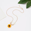 Fashion Sunflower Choker Necklace For Women Cute Flower Pearl Pendant Lady Girls Party Jewelry Accessories  Charm Gift - Charlie Dolly