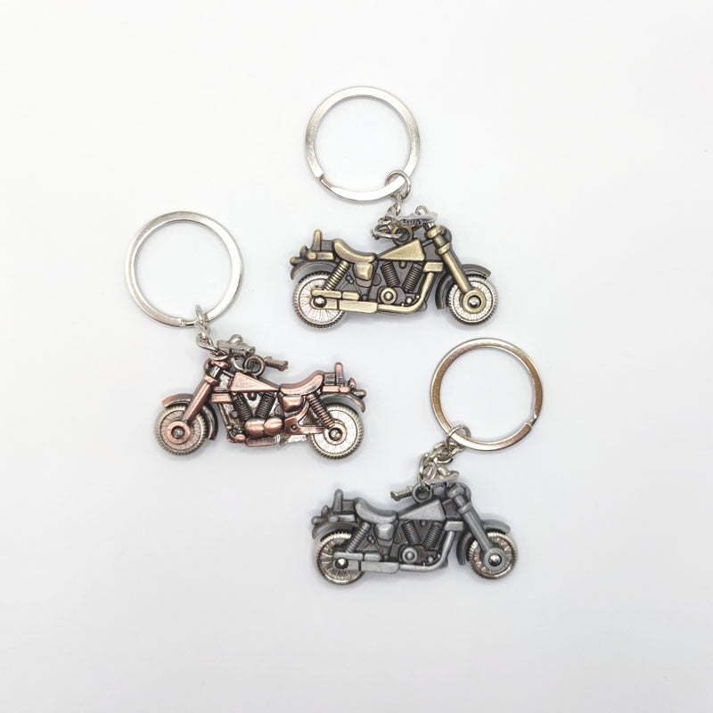 Cool Metal Motorcycle Keychain Miniature Simulation Motorcycle Keyring Men Car Key Chain Ring Holder Bag Pendant  Accessories - Charlie Dolly