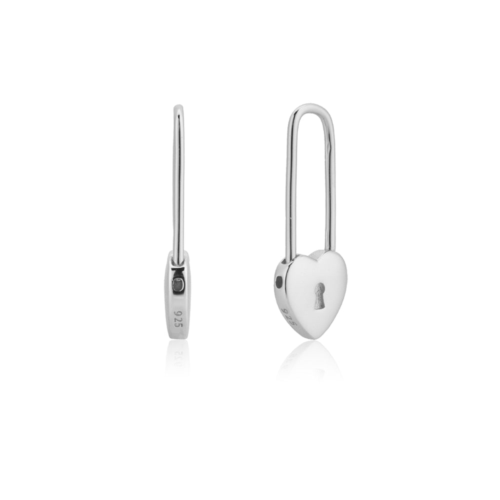 ANDYWEN 100% 925 ayar gümüş altın kalp soyunma kare çemberler daire Piercing Pendiente lüks kadın moda takı 2020 - Charlie Dolly