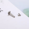 ZS 6 Pcs/Lot 16G Stainless Steel Labret Lip Piercing Set 3/4/5/6MM CZ Crystal Ear Cartilage Tragus Helix Conch Piercings Jewelry - Charlie Dolly