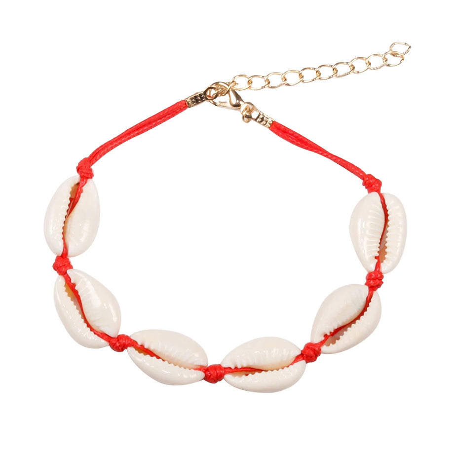 Vintage Cowrie Shell Rope Boho Bracelet