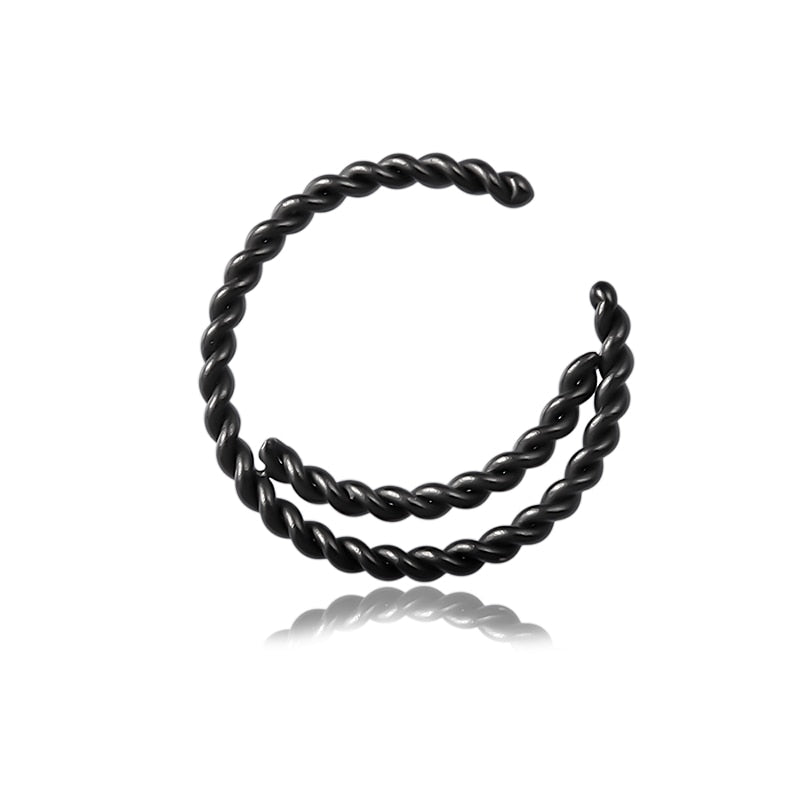 1pc Copper Nose Rings Hoop Septum V-Shap Ear Stud Tragus Cartilage Earring Helix Eyebrow Lip Piercing Nariz Body Jewelry 18G - Charlie Dolly