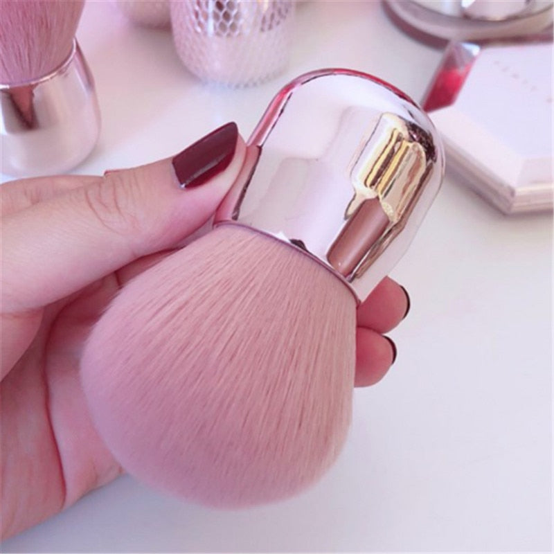 1PC Pink Powder Makeup Brushes Large Head Make Up Brush Mushroom Head Makeup Brush Beauty Brushes For Face Foundation  Blush - Charlie Dolly