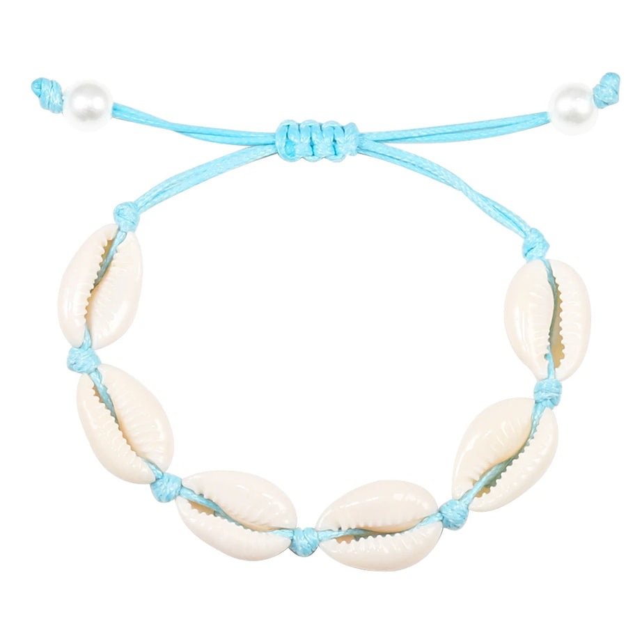 Vintage Cowrie Shell Rope Boho Bracelet