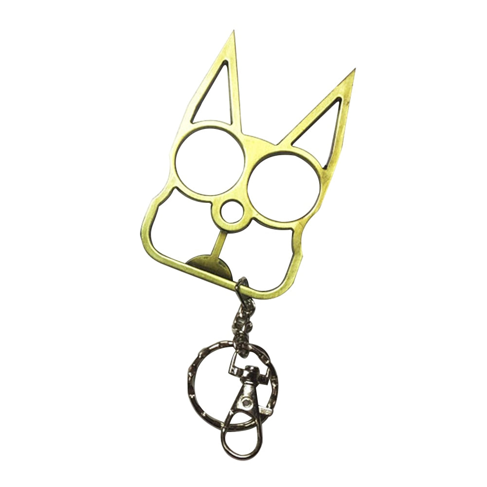 Cartoon Cat Face Shape Finger Tiger Opener Screwdriver Key Chain Multifunctional Keyring Purse Handbag Ornament rabbit ear cat - Charlie Dolly