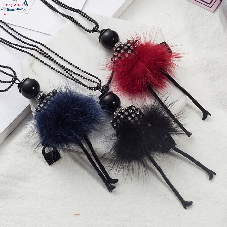 style Tassel Peacock Feather Bohemian Long Necklace Shell Sweater Leather Chain Jewelry Exaggerated Design - Charlie Dolly