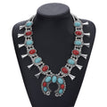 Indian Vintage Statement Choker Necklace Women Native American Jewelry Boho Tribal Moon Pendants Collar Necklace - Charlie Dolly