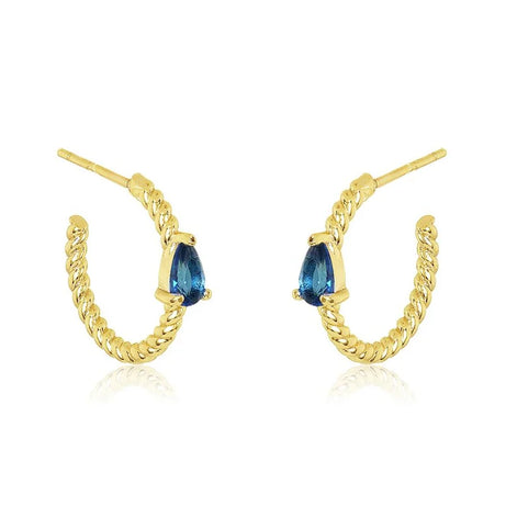 Gold Plated Cubic Zirconia Stud Earrings Jewelry