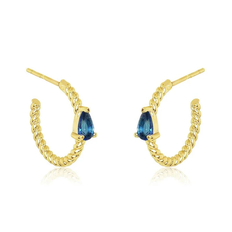 CRMYA Unique gold-plated CZ Stud Earrings For Women Cubic Zirconia Pendientes Boho Luxury Fashion Jewelry