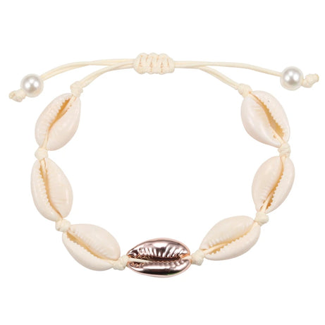 Handmade Cowrie Shell and Conch Boho Bracelet