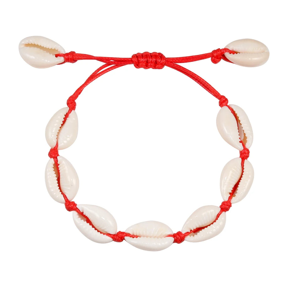 Vintage Cowrie Shell Rope Boho Bracelet