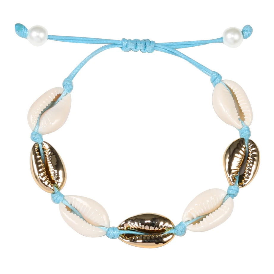 Vintage Cowrie Shell Rope Boho Bracelet