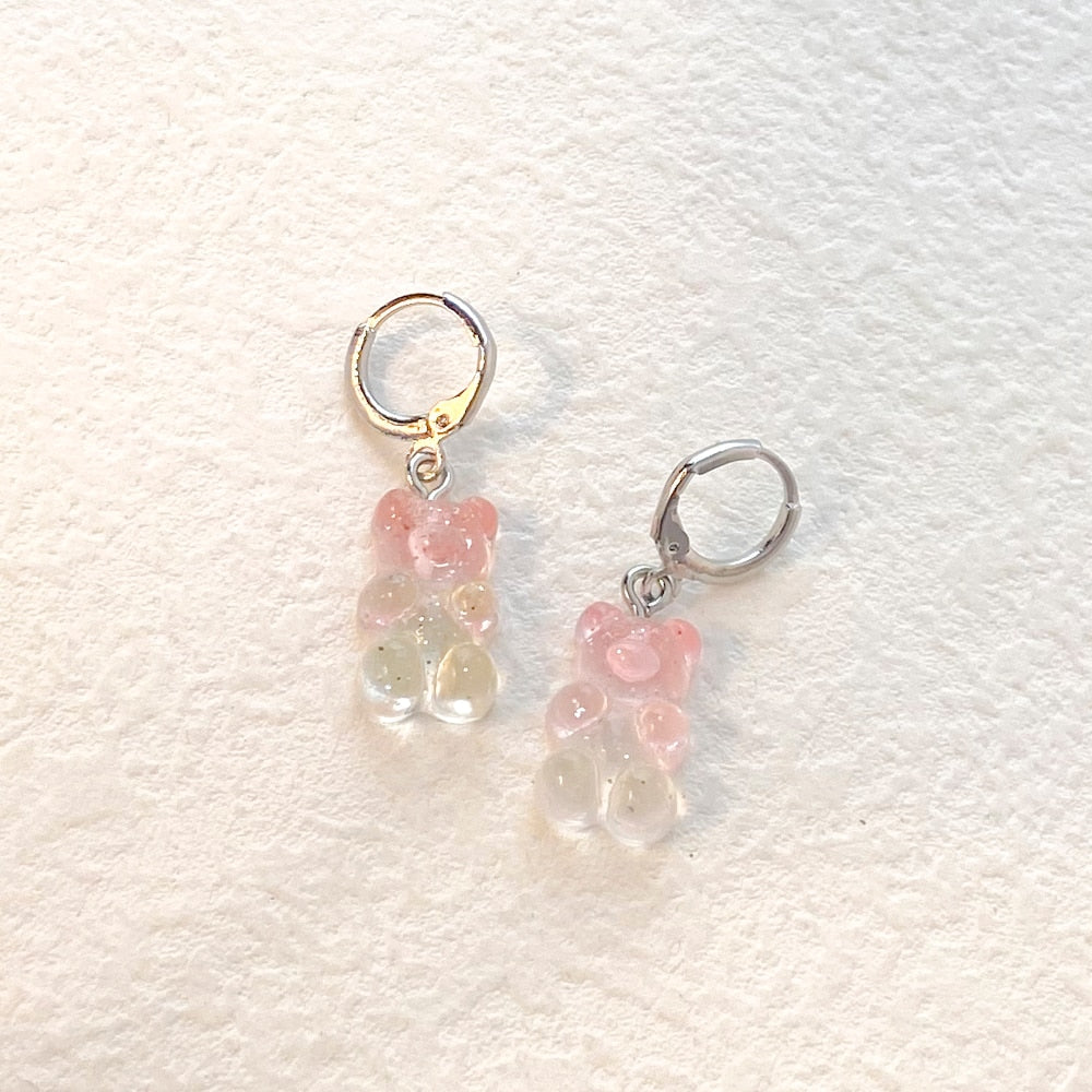 Lost Lady Cute Candy Color Animal Bear Dangle Earrings Lovely Cartoon Earrings for Girls Women Children Birthday Gift Jewelry - Charlie Dolly