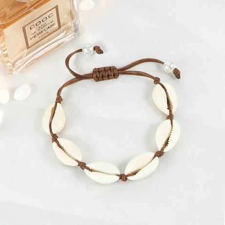Vintage Cowrie Shell Rope Boho Bracelet