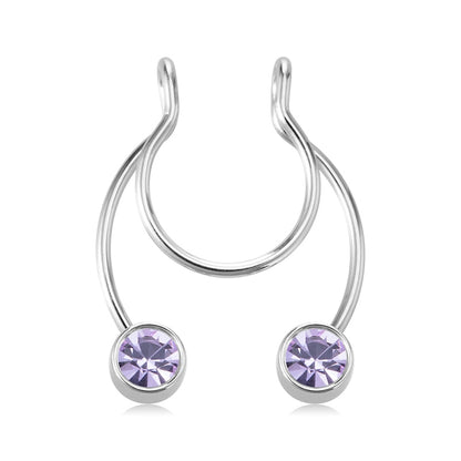 1-5pcs New Fake Nose Piercing Fake Nose Ring Hoop Septum Rings Surgical Steel Colorful Fake Piercing Nose Piercings Jewelry 20G